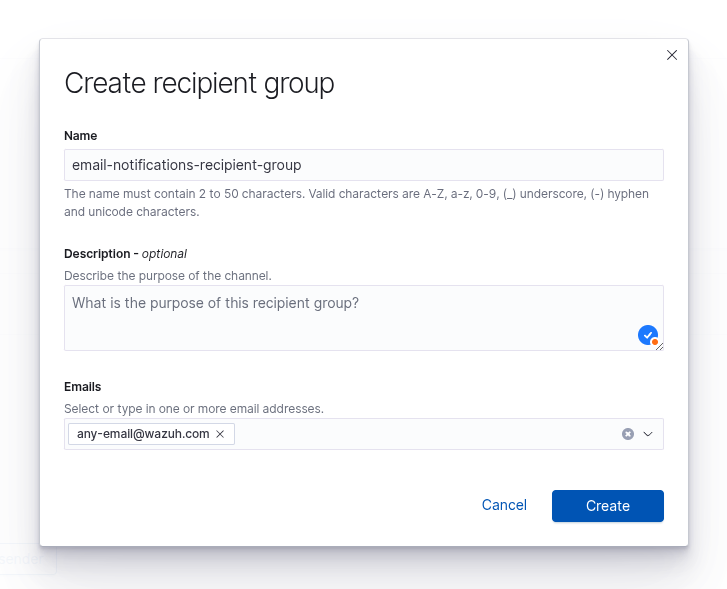 Create recipient group